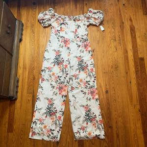 Antonio Melani Square Floral White Jumpsuit NWT